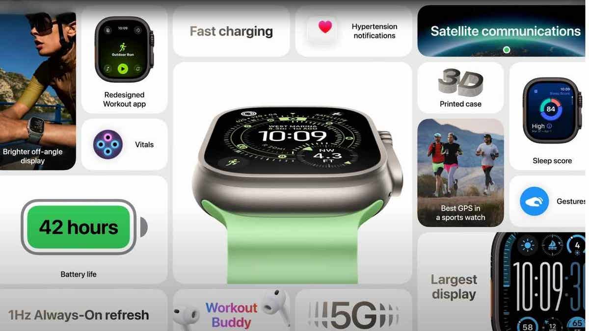 Apple Watch Ultra 3 advertisement on features