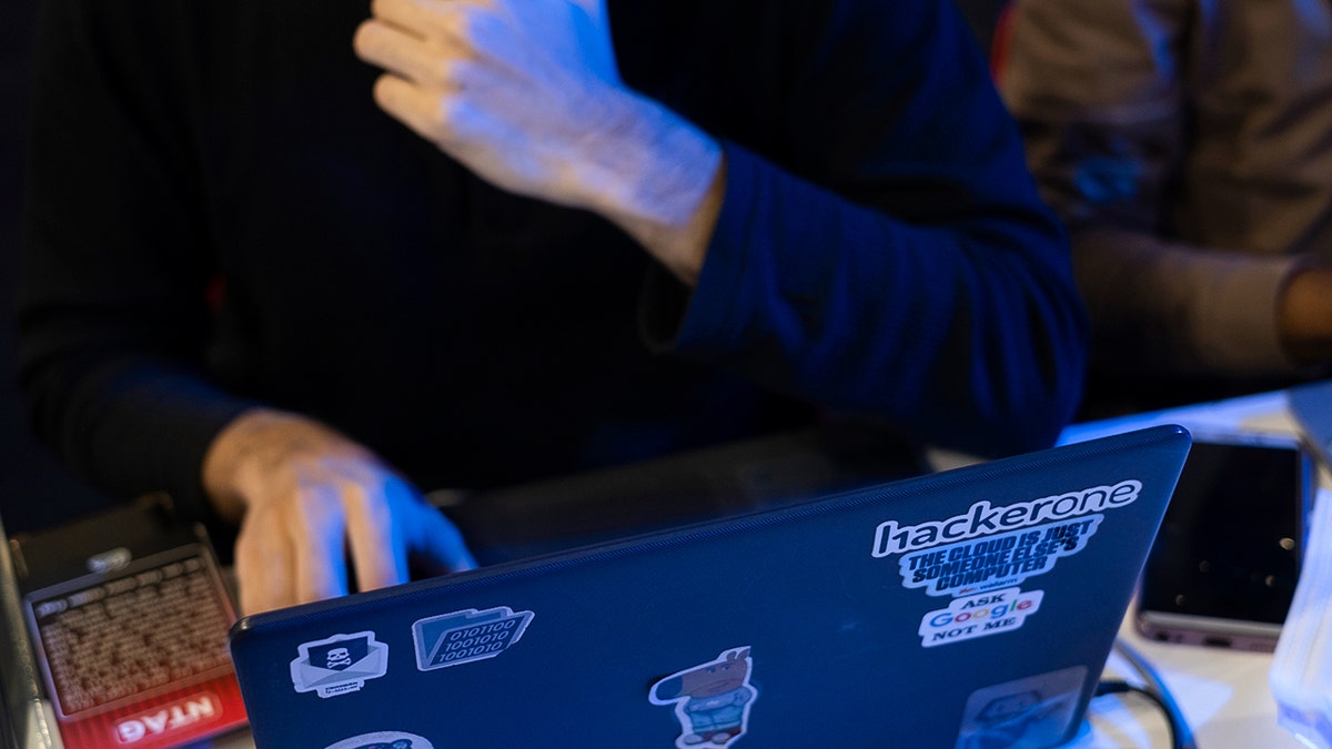 Hacker on their laptop.